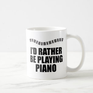 Caneca De Café Eu Preferencialmente Jogaria Piano Engraçado Piani