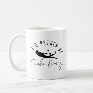 Caneca De Café Eu Preferencialmente Scuba Mergulhando