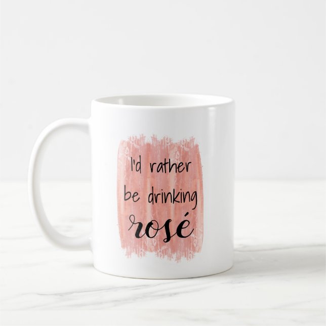 Caneca De Café Eu preferencialmente ser bebendo rosé - Piada engr (Esquerda)