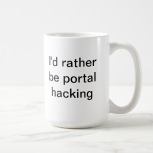 Caneca De Café Eu preferencialmente seria portal cortando a