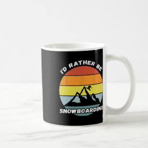 Caneca De Café Eu Preferencialmente Snowboard Retro Vintage Snowb