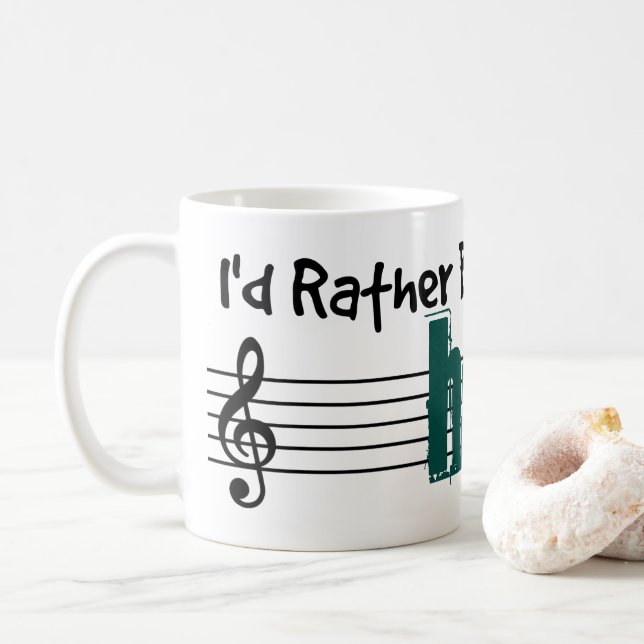 Caneca De Café Eu Preferencialmente Tocando Minha Harp (Com Donut)