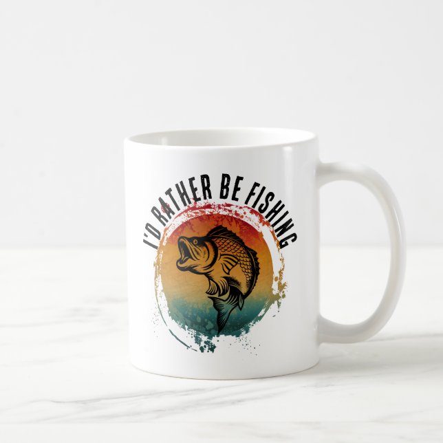 CANECA DE CAFÉ EU PREFERIA ESTAR PESCANDO (Direita)