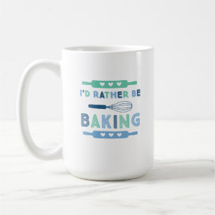 Caneca De Café Eu Preferiria Estar Assando Blue