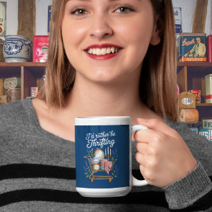 Caneca De Café Eu Preferiria Estar Fazendo Compras de Vintage em