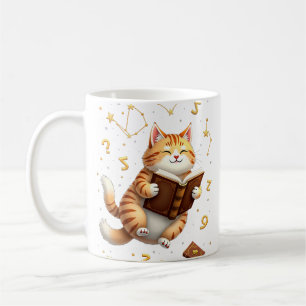 Caneca De Café Eu Preferiria Estar Lendo Livros de Gatos Espaciai