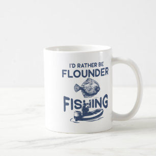 Caneca De Café Eu Preferiria Estar - Pescador de Peixes-Planos Pe