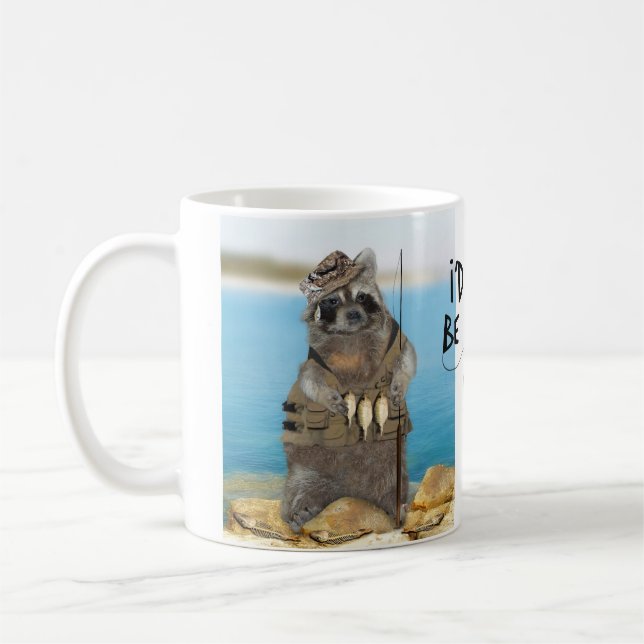 Caneca De Café Eu Preferiria Estar Pescando (Esquerda)