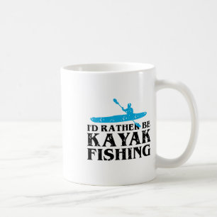 Caneca De Café Eu Preferiria Estar Pescando de Caiaque Fofo Amor