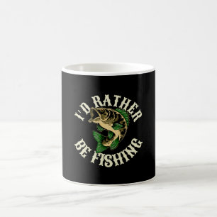 Caneca De Café Eu Preferiria Estar Pescando Engraçado