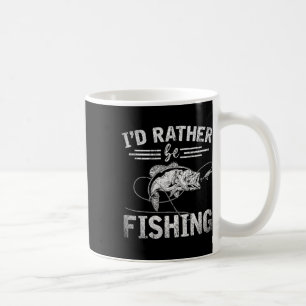 Caneca De Café Eu Preferiria Estar Pescando Presente Divertido pa