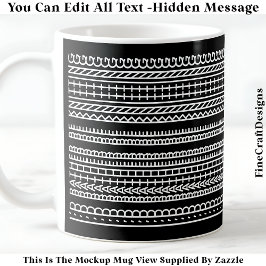 Caneca De Café Eu Preferiria Estar Tricotando Mensagem Oculta 089