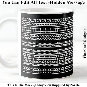 Caneca De Café Eu Preferiria Estar Tricotando Mensagem Oculta 089