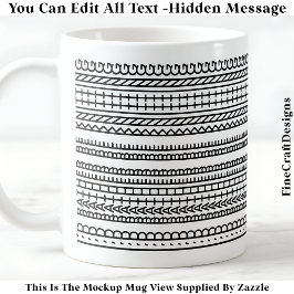 Caneca De Café Eu Preferiria Estar Tricotando Mensagem Oculta 089