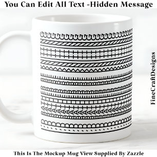 Caneca De Café Eu Preferiria Estar Tricotando Mensagem Oculta 089