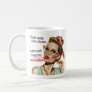 Caneca De Café Eu quase tive que socializar o Mug