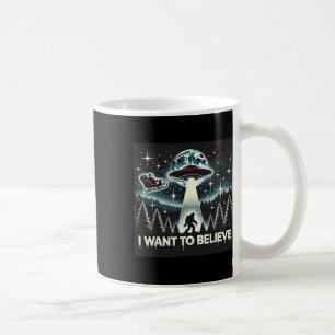 Caneca De Café Eu Quero Acreditar Engraçado Ufo Pé Grande Papai N