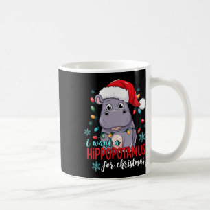 Caneca De Café Eu Quero Um Hipopótamo Para Camiseta De Natal Engr