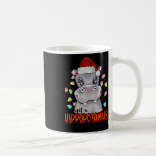 Caneca De Café Eu Quero Um Hippopotamus Para As Luzes De Natal