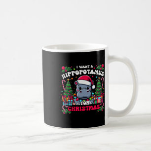 Caneca De Café Eu Quero Um Hippopotamus Para O Natal Hippo Xmas C