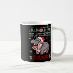 Caneca De Café Eu Quero Um Hippopotamus Para O Natal Moo Deng Ugl