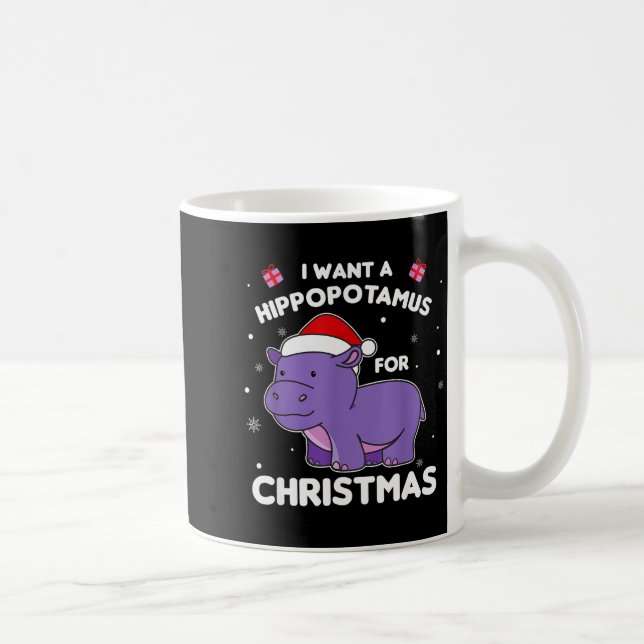 Caneca De Café Eu Quero Um Hiptamus Para O Natal Quadris Doces  (Direita)