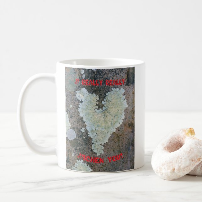 Caneca De Café Eu Realmente Lichen Você (Com Donut)