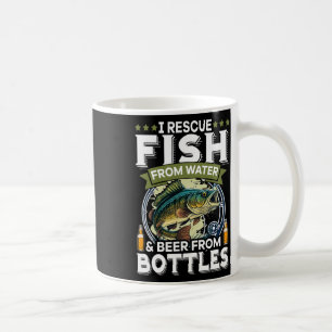 Caneca De Café Eu Resgate Peixes De Água E Cerveja De Garrafas
