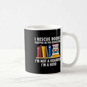 Caneca De Café Eu Resgato Livros Presos Na Loja De Livros Engraça