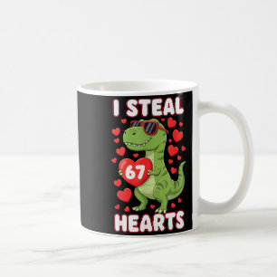 Caneca De Café Eu Roubo Corações 67 Trex Crianças Valentines Meme