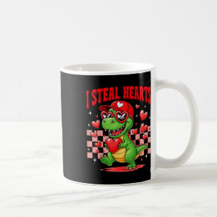 Caneca De Café Eu Roubo Corações T-rex Dino Pelo Menino Valentine