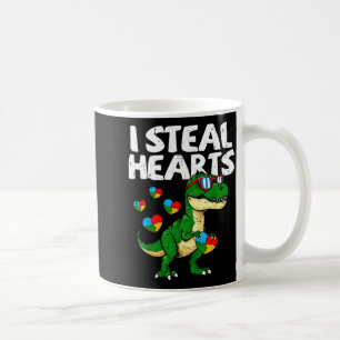 Caneca De Café Eu Roubo Corações T-rex Puzzle Conscientização do