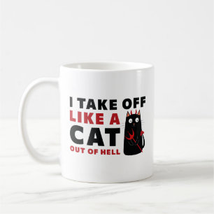 Caneca De Café Eu Saio Como Um Gato Do Inferno
