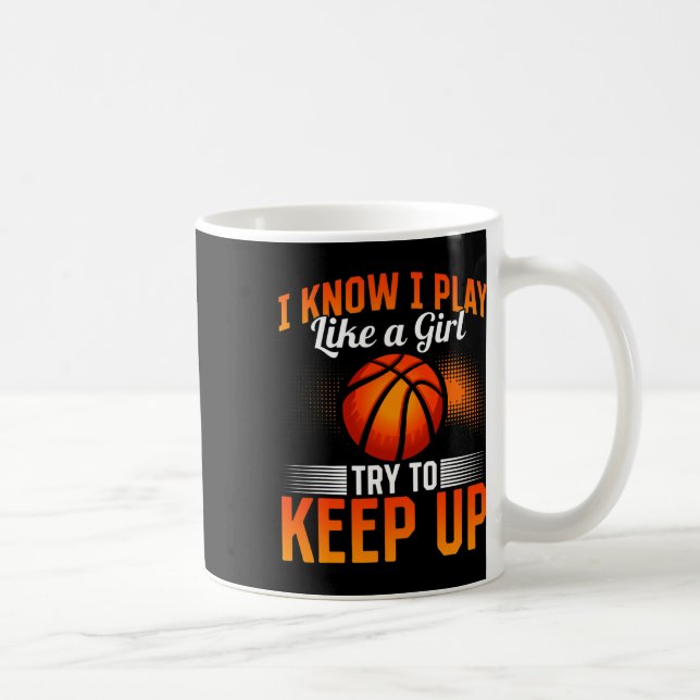 Caneca De Café Eu Sei Que Brinco Como Uma Garota Tentando Manter (Direita)