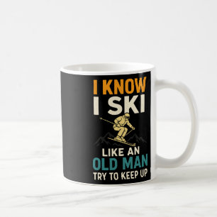 Caneca De Café Eu sei que esquio como um homem velho - Fãs de art