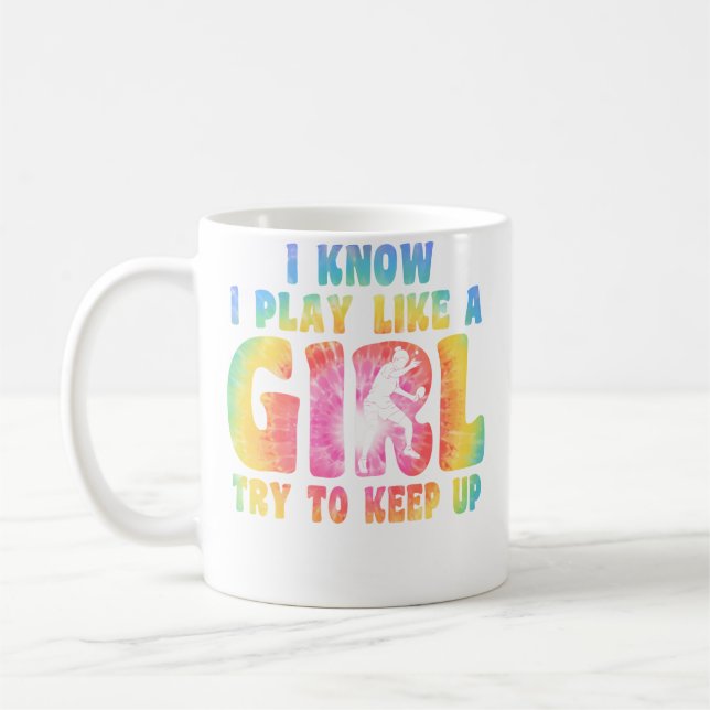 Caneca De Café Eu Sei Que Eu Jogo Como Uma Garota Roupas de Tênis (Esquerda)