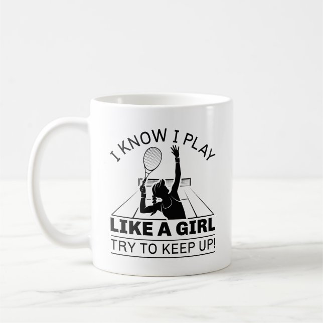 Caneca De Café Eu Sei Que Toco Como Uma Garota (Esquerda)