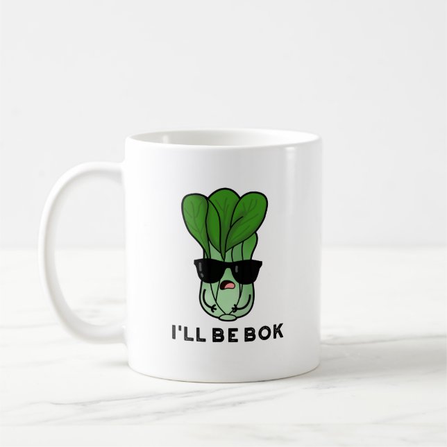 Caneca De Café Eu serei o Bok Engraçado Veggie Filme Pun (Esquerda)