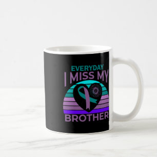 Caneca De Café Eu Sinto Falta do Meu Irmão Coração Fita Sensação