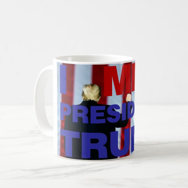 Caneca De Café Eu sinto falta do presidente Trump (Frente Esquerda)