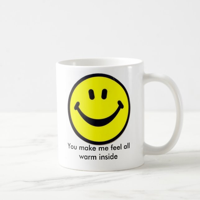 Caneca De Café "Eu sinto tudo interior morno " (Direita)