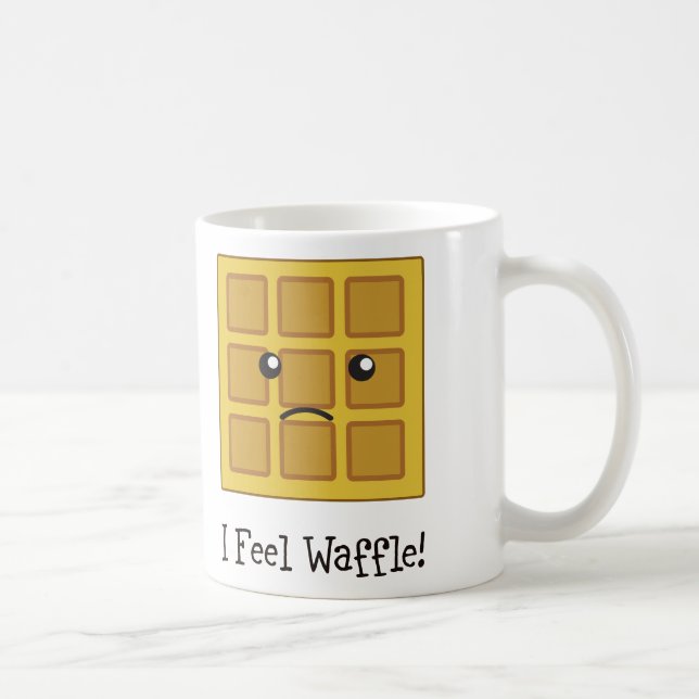 Caneca De Café Eu sinto Waffle! (Direita)