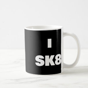 Caneca De Café Eu Sk8 ! Camisa de Skate Para Menino e Menina Skat