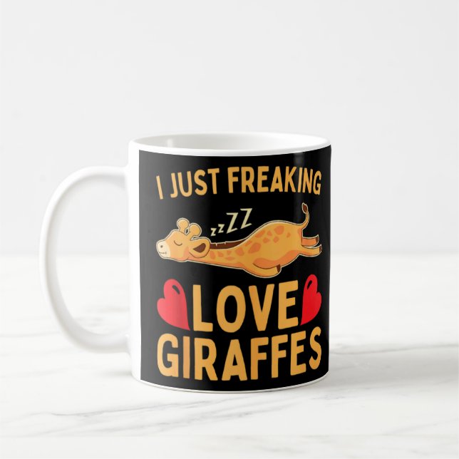 Caneca De Café Eu Só Amo Girafas Ok Girafa T-Shirt (Esquerda)