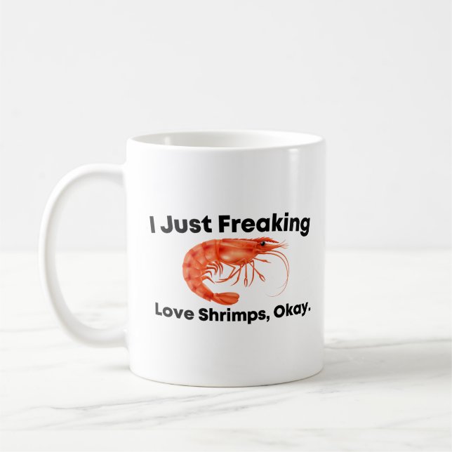 Caneca De Café Eu Só Apanhei Camarões De Amor, Ok (Esquerda)