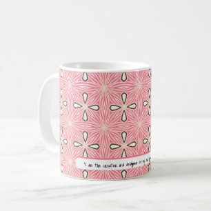 Caneca De Café Eu só design minha vida   padrão ROSA