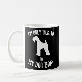 Caneca De Café Eu só falo com meu cachorro Kerry Blue Terrier hoj