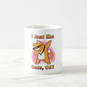 Caneca De Café Eu Só Gosto de Gatos, OK Gato Dabbing