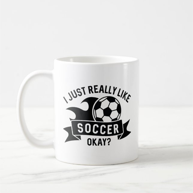 Caneca De Café Eu Só Gosto Muito De Futebol. (Esquerda)
