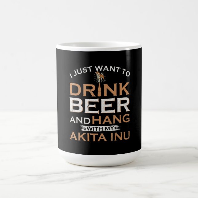 Caneca De Café Eu só quero beber cerveja e pendurar com minha shi (Centro)